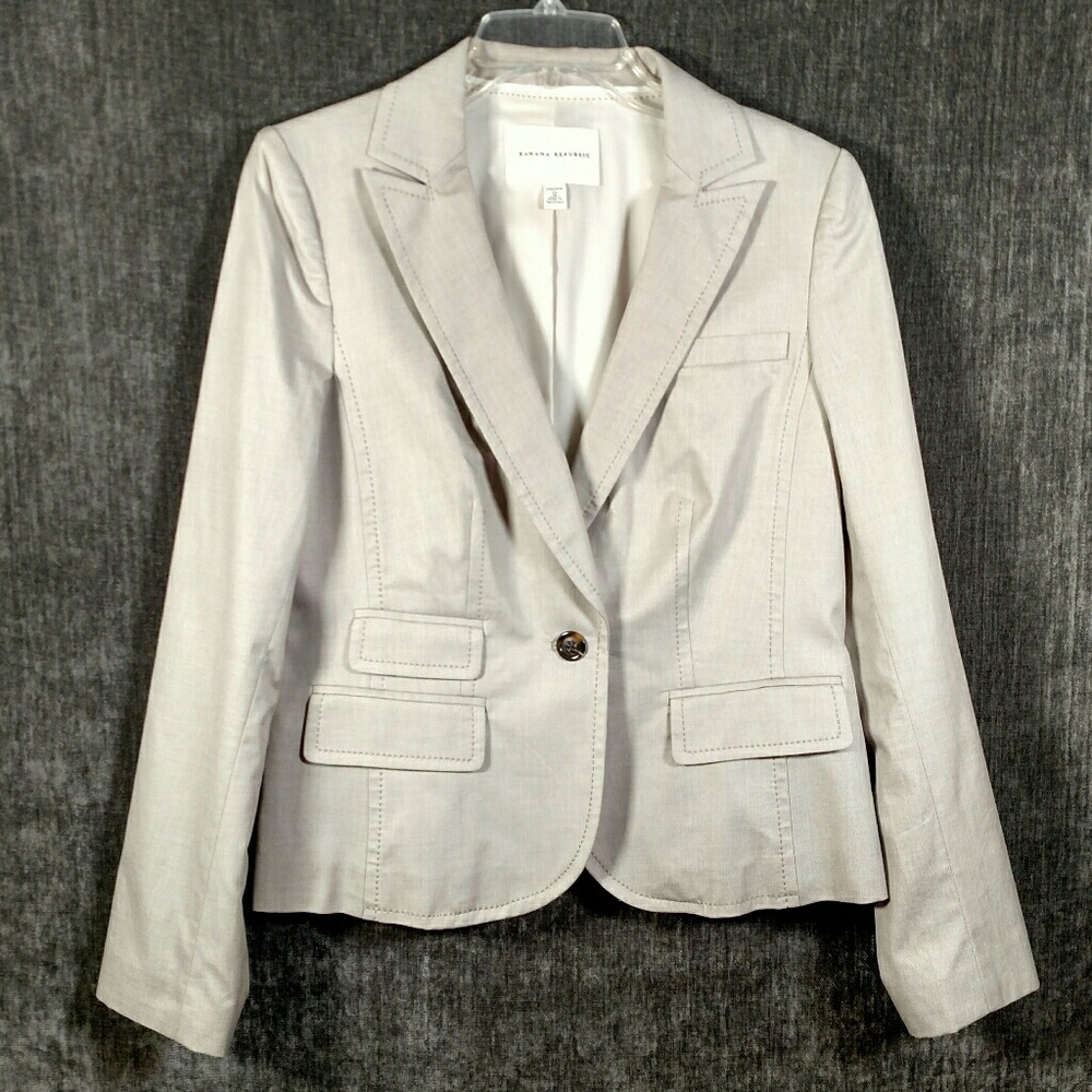 Banana Republic Tan Cotton Blazer